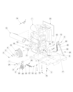 Part Location Diagram of 01009597-0637 Cub Cadet Clutch Retainer Bracket